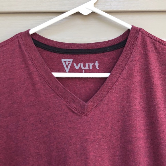 Vurt Shirts Vurt Mens Burgundy V Neck Short Sleeve Shirt Poshmark